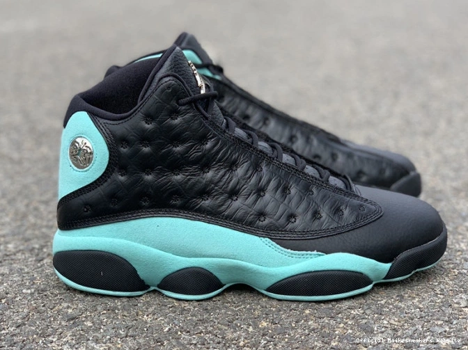 Official Maikesneakers Black 414571-030 Green Jordan Retro 13 Island Air 0729